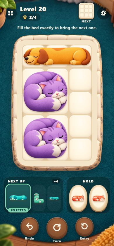 A tall bed half filled with a sleeping dog and two cats, with the next animals waiting below