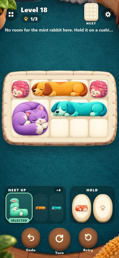 A larger bed with animals of different shapes